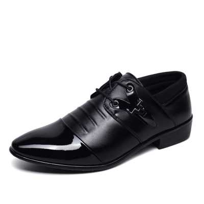 2021 England Style Spring Male Leather Shoes Pointed Toe Men Dress Shoes Solid Business Leather Shoes Formal Footwear