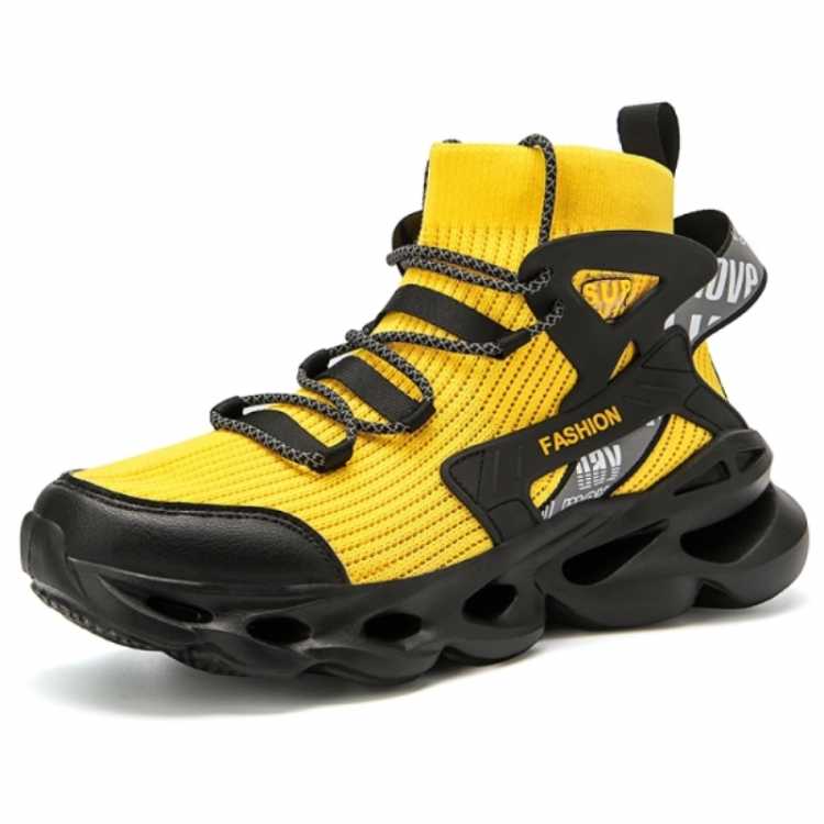 New Men's Breathable Blade Shoes Thick Bottom High Top Socks Sneakers Non Slip Wear Resistant Footwear Comfortable Soft