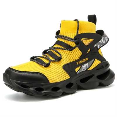 New Men's Breathable Blade Shoes Thick Bottom High Top Socks Sneakers Non Slip Wear Resistant Footwear Comfortable Soft