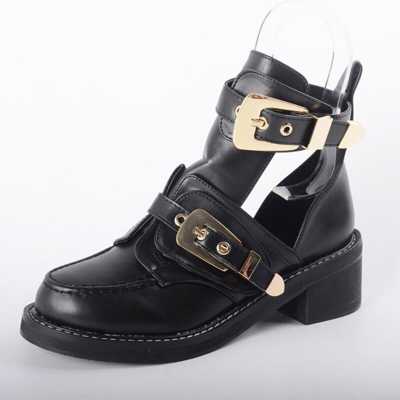 Motorcycle Boots Female Spring New Sandals Boots Children Autumn Short Hollow Thick With Martin With Thin Woman Boots