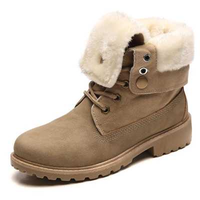Women Boots New Winter Boots Keep Warm Snow Boots With Heels Ankle Botas Mujer Plus Size 42 Leather Winter Shoes Female