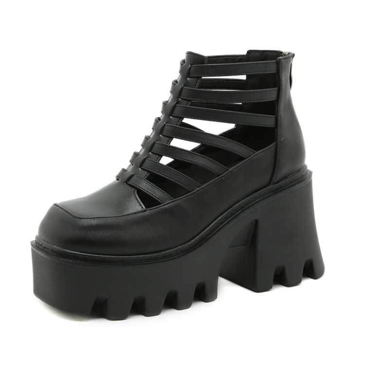 Women's Sandals Rome New Thick soled Thick heel Women's Summer Sandals Shoes Platform Hollow High heel Women's Sandals